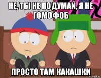 не, ты не подумай, я не гомофоб просто там какашки