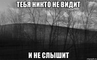 тебя никто не видит и не слышит