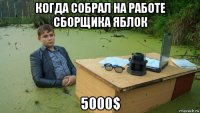 когда собрал на работе сборщика яблок 5000$