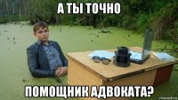 а ты точно помощник адвоката?