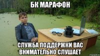 бк марафон служба поддержки вас внимательно слушает