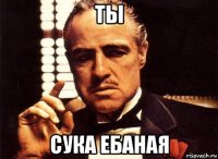 ты сука ебаная