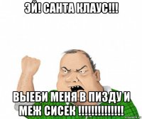 эй! санта клаус!!! выеби меня в пизду и меж сисек !!!!!!!!!!!!!!