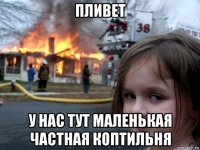 пливет у нас тут маленькая частная коптильня