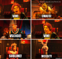 vim! emacs! vscode! vim! sublime! mcedit!