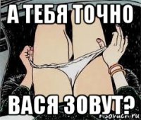 а тебя точно вася зовут?