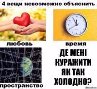 де мені куражити як так холодно?