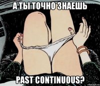 а ты точно знаешь past continuous?