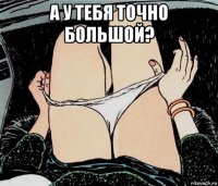 а у тебя точно большой? 