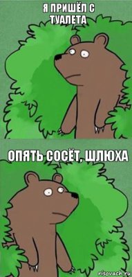 Я пришёл с туалета Опять сосёт, ШЛЮХА