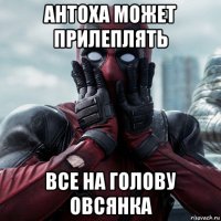 антоха может прилеплять все на голову овсянка