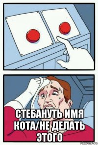  стебануть имя кота/не делать этого