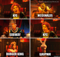 KFC McDonalds Subway KFC Burger King ШАУРМА!