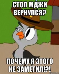 стоп мджи вернулся? почему я этого не заметил!?!