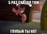 5 раз сказал том глупый ты кот