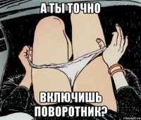 а ты точно включишь поворотник?