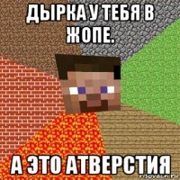 дырка у тебя в жопе. а это атверстия