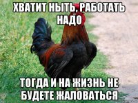 хватит ныть, работать надо тогда и на жизнь не будете жаловаться