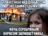 плачет небо над донбассом звездами седыми… ночь серебряным окрасом заливает нивы…