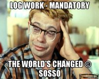 log work - mandatory the world's changed © sosso