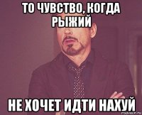 то чувство, когда рыжий не хочет идти нахуй