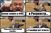 Делаю запрос в ФНС.. в Росреестр... Запросил кадастровую справку... с 9 ноября нет ответа !