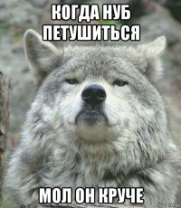 когда нуб петушиться мол он круче