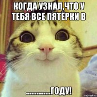 когда узнал,что у тебя все пятёрки в ..............году!