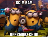 всім вам приємних снів!