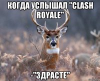 когда услышал "clash royale" -"здрасте"