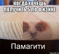 когда хочешь получить 5 по физике 