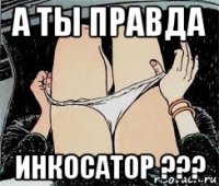 а ты правда инкосатор ???