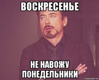 воскресенье не навожу понедельники