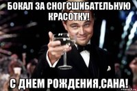 бокал за сногсшибательную красотку! с днем рождения,сана!