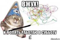 вжух! и я опять работаю в субботу :(