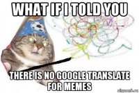 what if i told you there is no google translate for memes