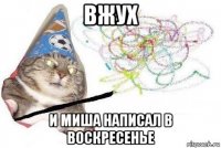 вжух и миша написал в воскресенье