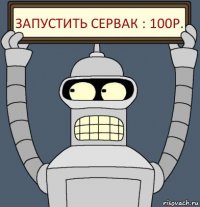 запустить сервак : 100р.