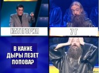 Категория 7 г В какие дыры лезет Попова?