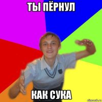 ты пёрнул как сука