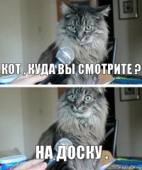 Кот , куда вы смотрите ? На доску .