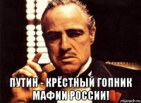  путин - крёстный гопник мафии россии!