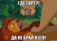 где торт?! да не брал я его!