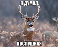 я думал послушная