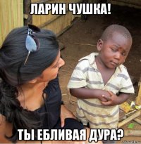 ларин чушка! ты ебливая дура?