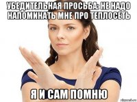 убедительная просьба: не надо напоминать мне про теплосеть я и сам помню