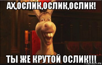 ах,ослик,ослик,ослик! ты же крутой ослик!!!