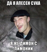 да я апесен сука я же димон с лимонии