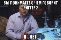 вы понимаете о чем говорит риггер? я - нет.