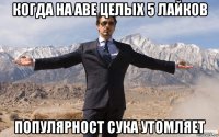 когда на аве целых 5 лайков популярност сука утомляет